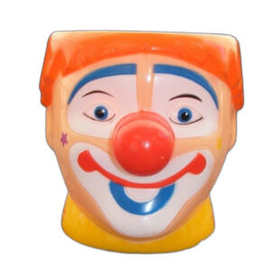 RINGLING BROS Clown Mug, Plastic, Cup, Face, Handle